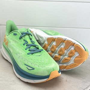 Hoka One One CLIFTON 9 Green Running Shoes 1127895-ZLGL Mens Size 11.5 D NEW
